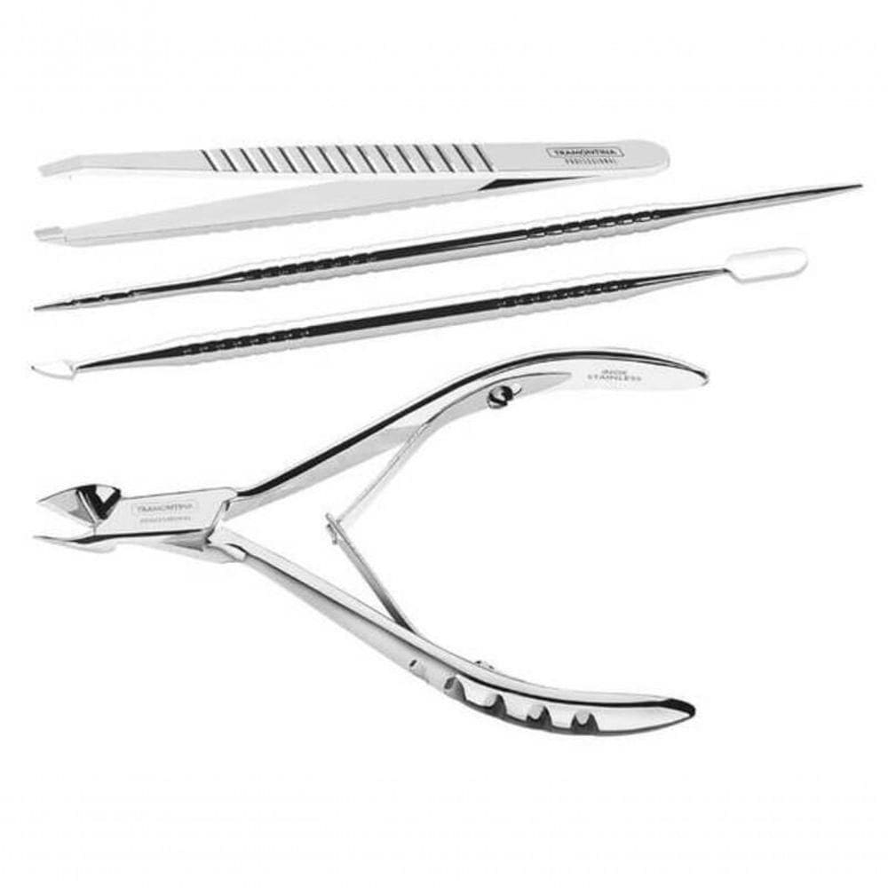 Jogo Para ículas E Pinça Tramontina Em Aço Inox 4 Peças