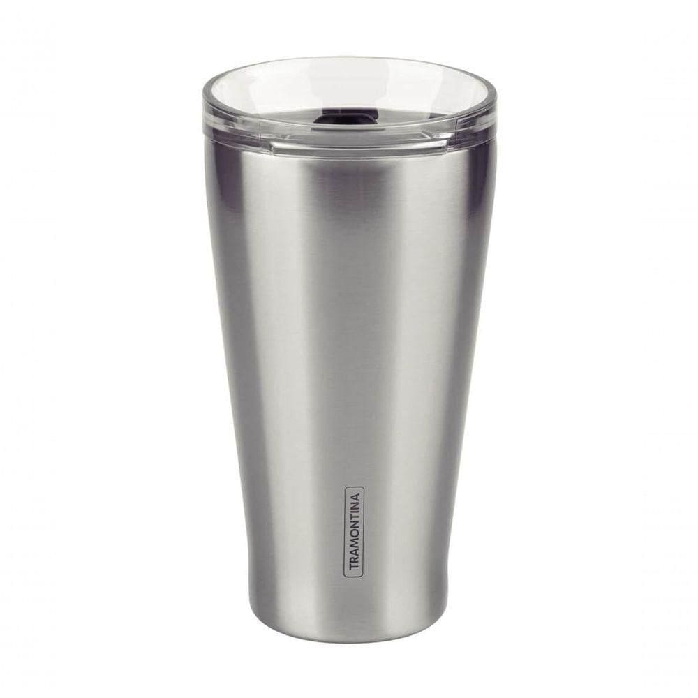 Copo Térmico Em Aço Inox Tramontina Exata Com Tampa 550ml