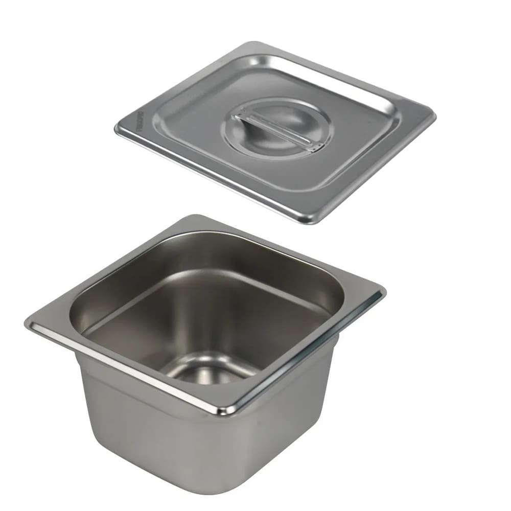 Cuba Gastronômica Buffet GN 1/6 150mm Aço Inox Sem Alça com Tampa