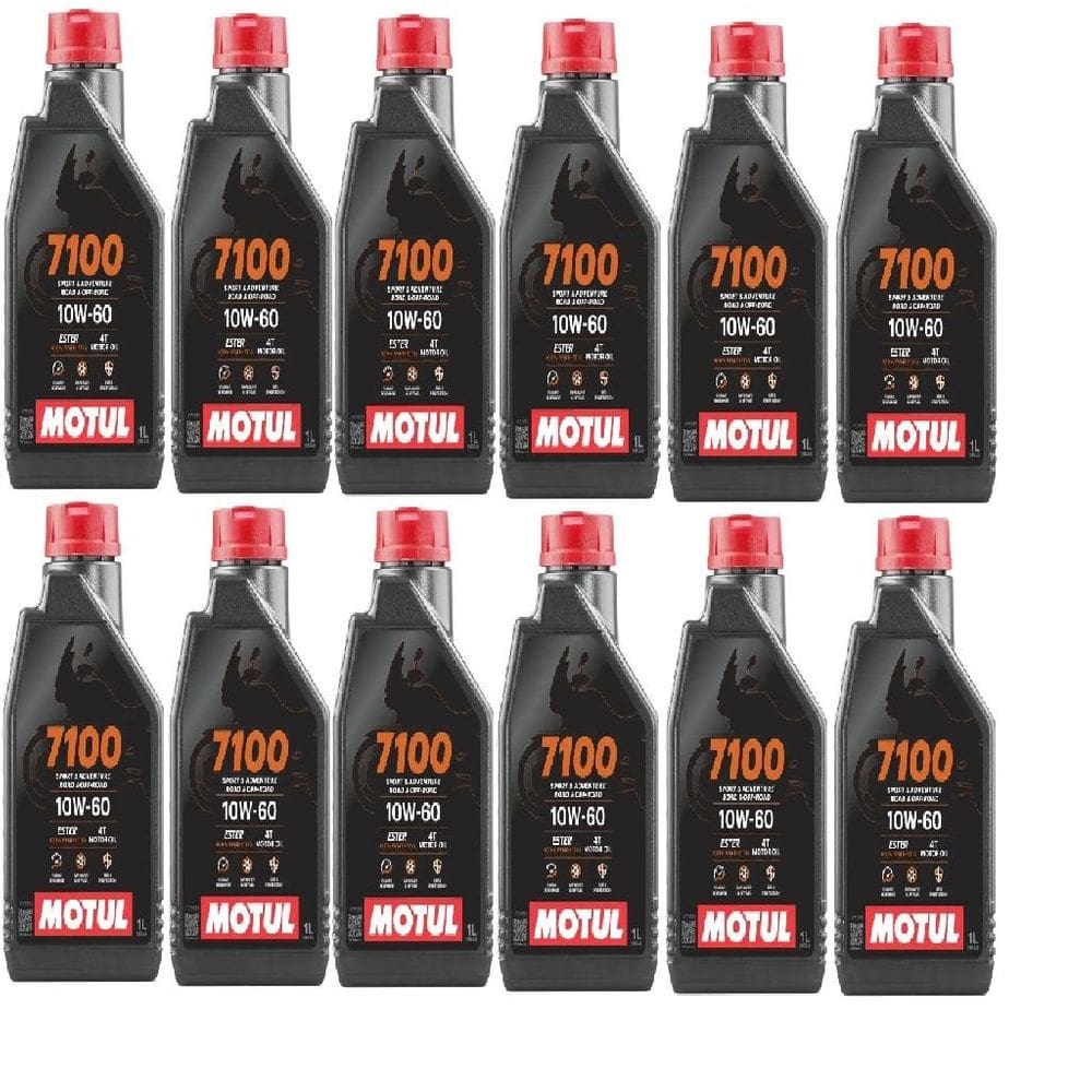 kit 12x Garrafa Oleo Motul 7100 10w60 moto 4t Sintético