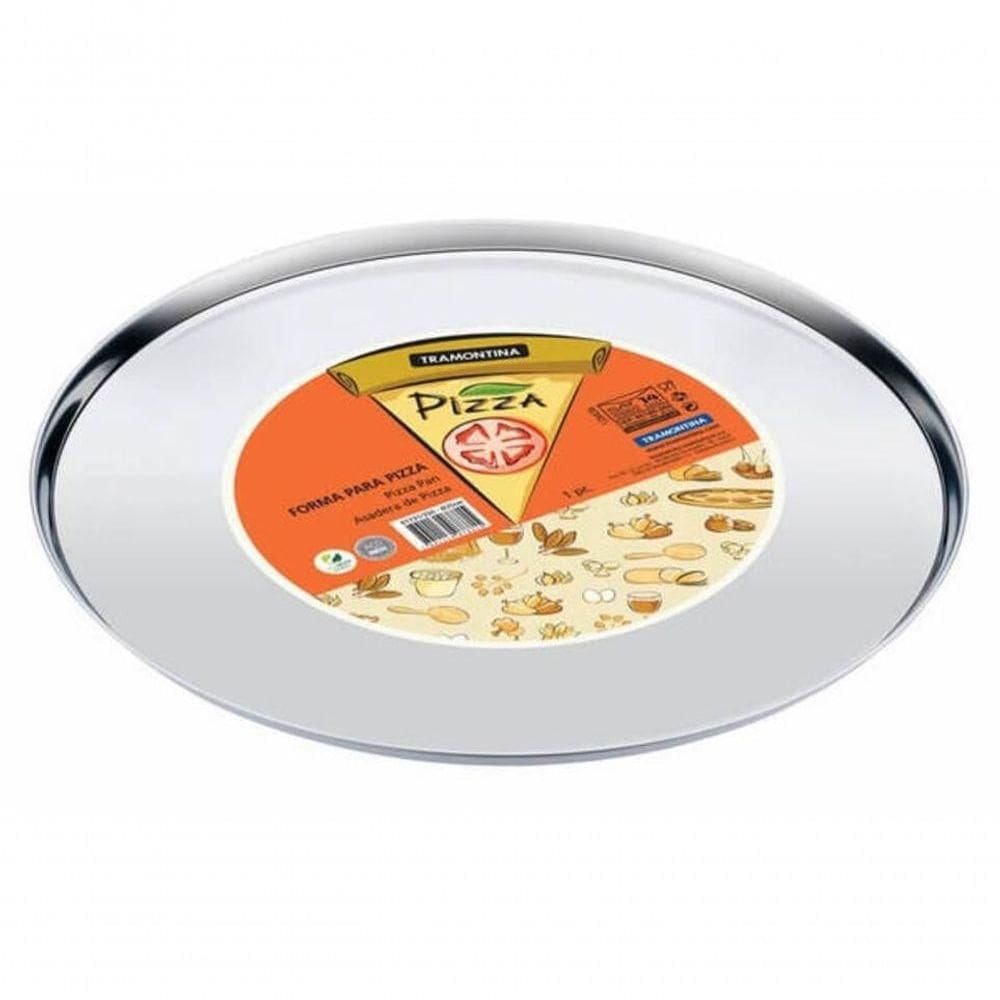 Forma Para Pizza Tramontina Em Aço Inox 35cm