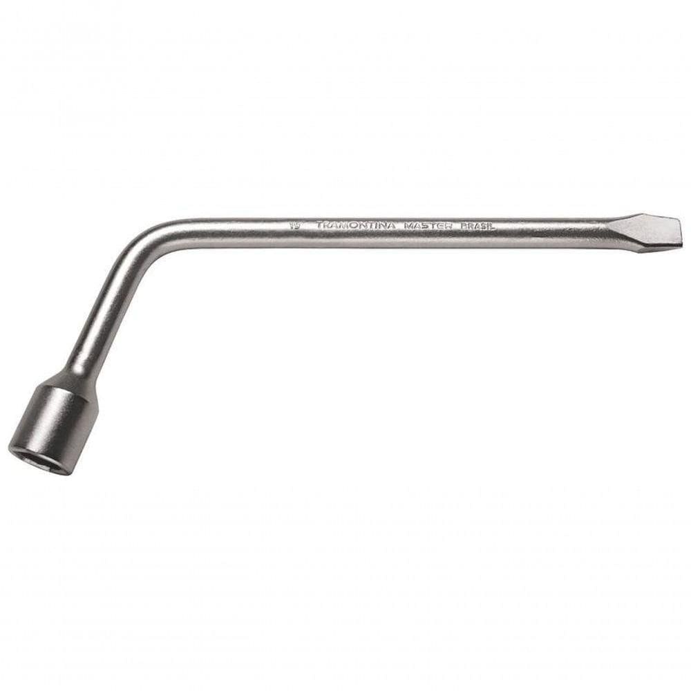 Chave De Roda Tipo L 19mm Tramontina Master Corpo Forjado Em Aço Cromado