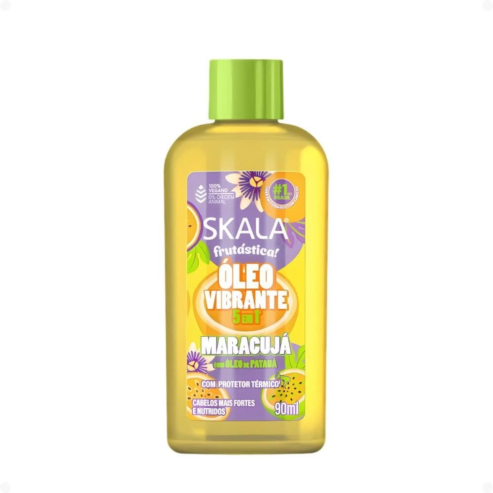 Óleo Vibrante Capilar Skala Frutástica! 5 em 1 Maracujá Com Protetor Térmico 90ml