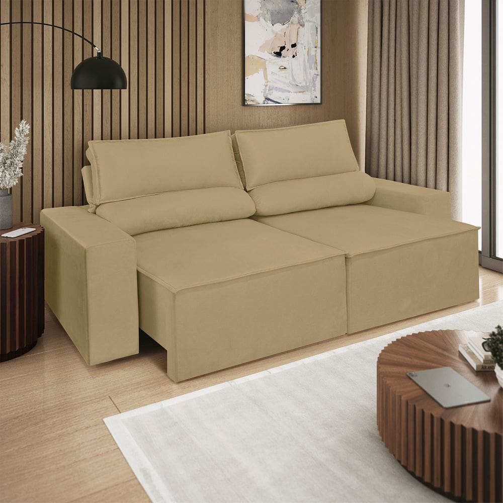 Sofá Retrátil/Reclinável 1,50m Confortável Balaqui Decor