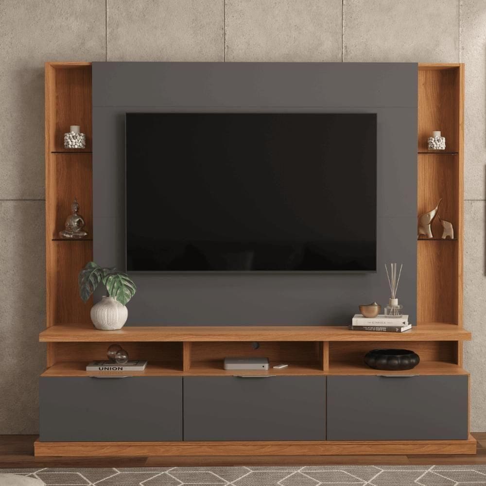 Painel Tv Bangladesh Jequitiba-cinza Perolizado