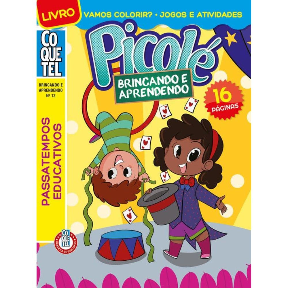 Livro Coquetel Brincando Aprendendo 12: Passatempos educativos