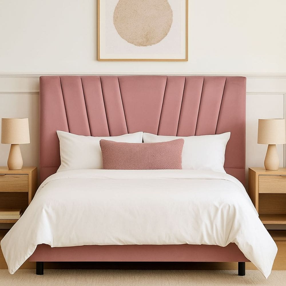 Cabeceira Estofada Solteirão 100 cm Lizza em Suede e Frame