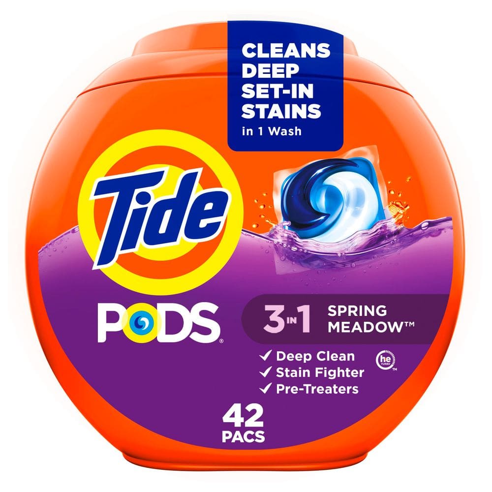 Pacotes de sabão em pó Tide PODS, 42 unidades, Spring Meadow