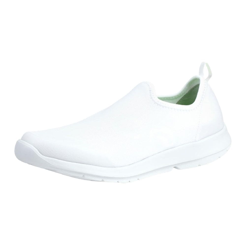 Sapato de recuperação OOFOS oOMG Sport Low White para homens, tamanho 9,5