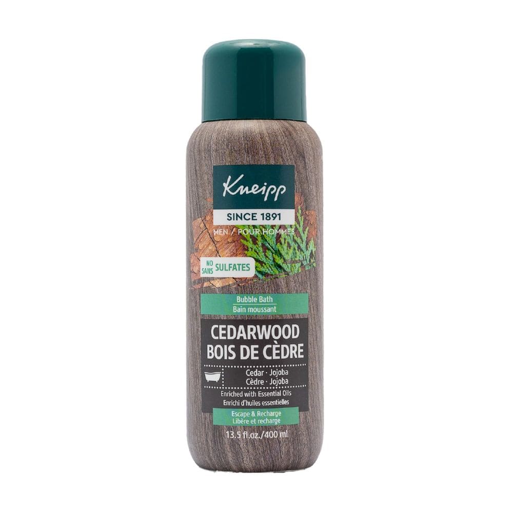 Bubble Bath Kneipp Cedarwood Aromaterapia 400ml para homens veganos