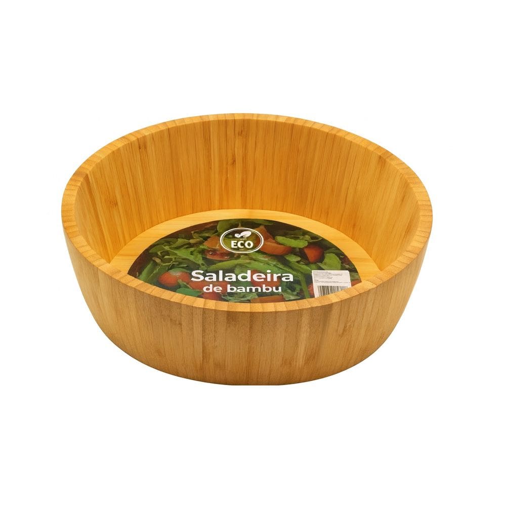 Saladeira de Bambu Bowl Grande 30x30x8,5cm - Único