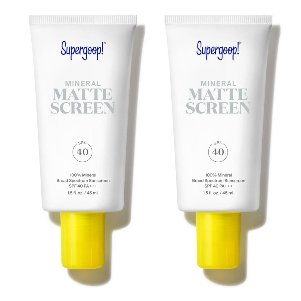 Protetor solar Supergoop! Tela de colchão mineral SPF 40 45 mL (pacote com 2)