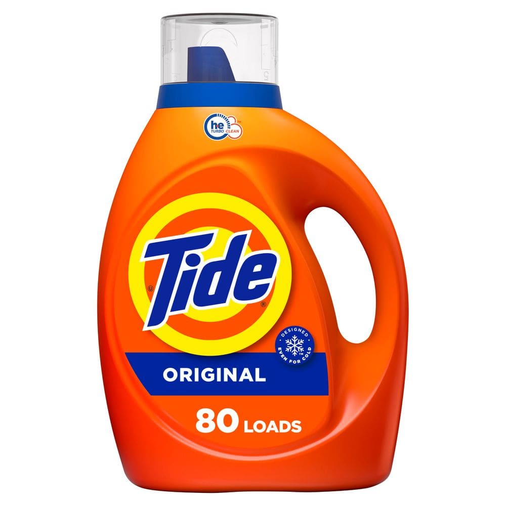 Detergente para roupa Tide Liquid HE compatível com 1050 ml 80 cargas