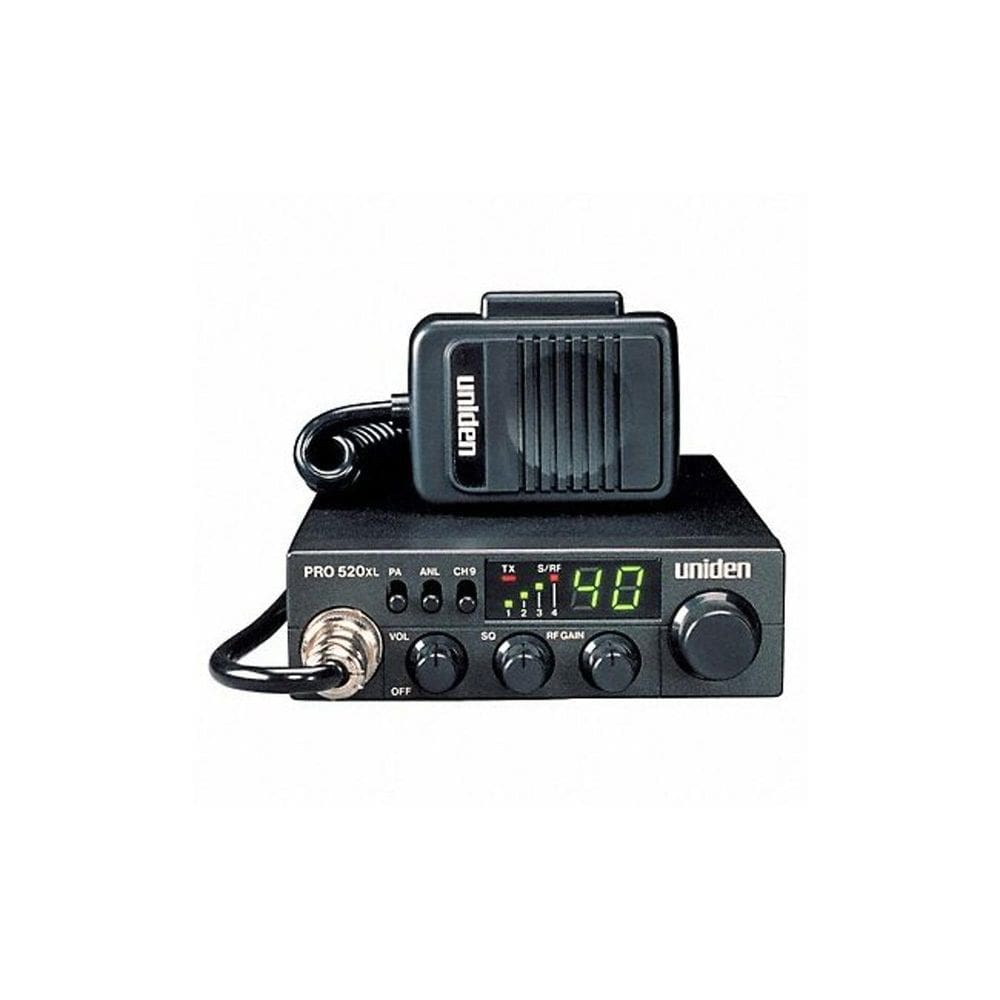 Rádio CB Uniden PRO520XL Pro Series, 40 canais, compacto, preto