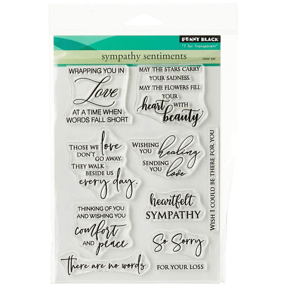Selos transparentes Penny Black Sympathy Sentiments 5x6,5 cm