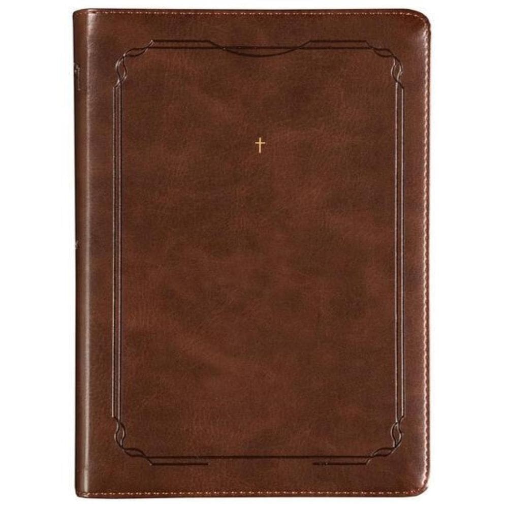 The Purpose Book - Biblia Sagrada, A21, Capa Couro-Soft Marrom, Cruz