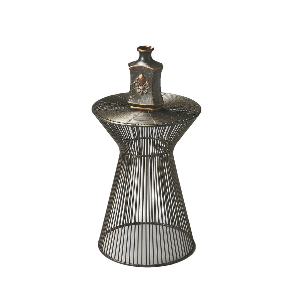 Mesa Accent Offex Transitional Round Black 46cm H
