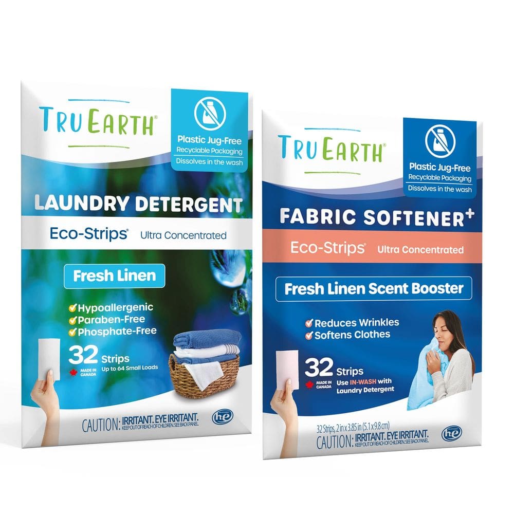 Pacote de detergente para roupa e amaciante de roupas Tru Earth