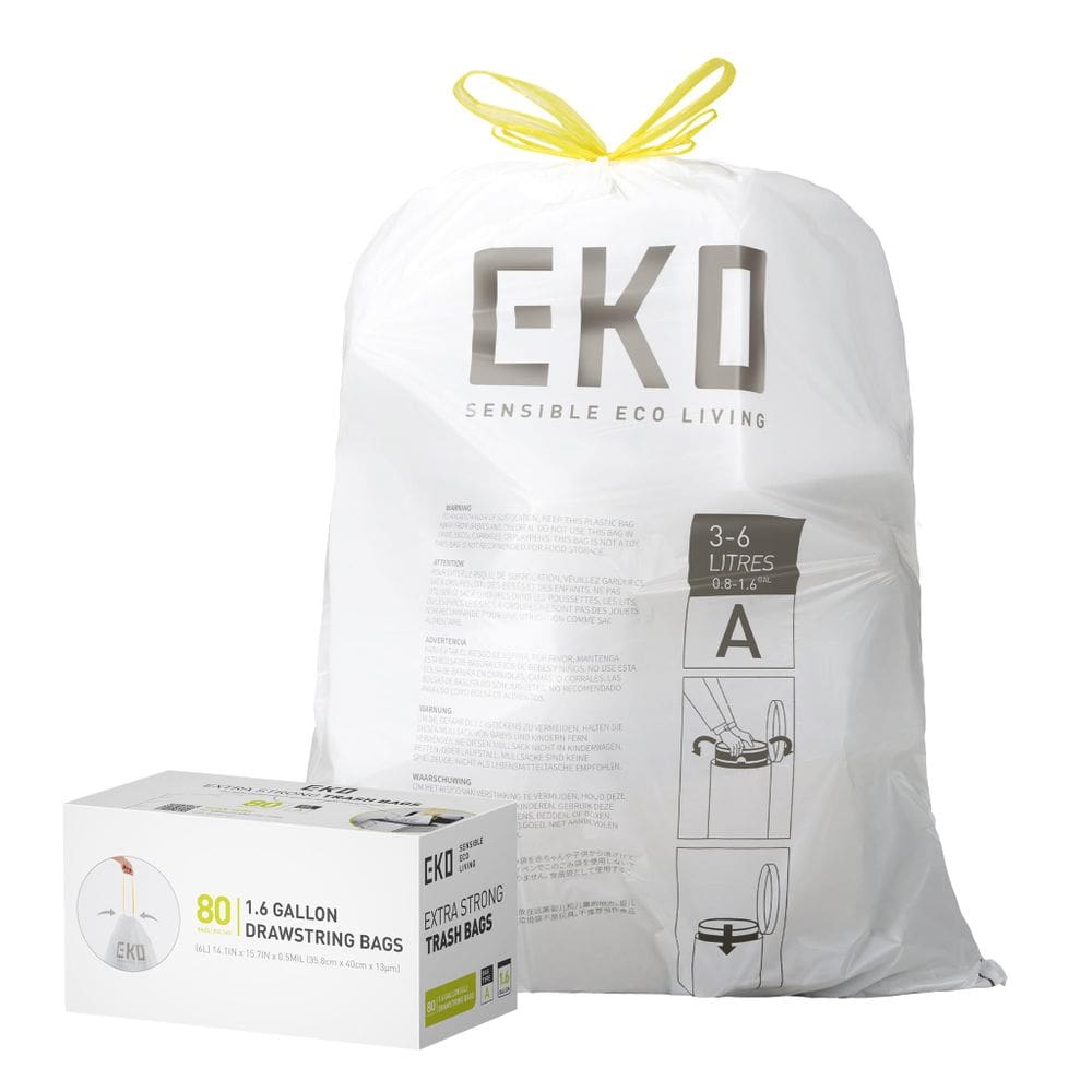 Saco de lixo EKO Easy-Dispense Roll 80 unidades Extra-Strong 3-6L