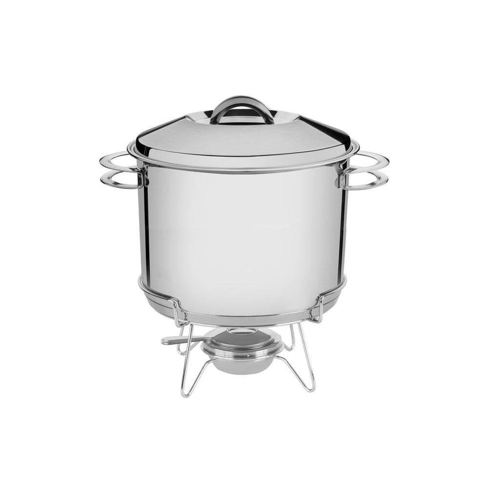 Rechaud Tramontina Solar Aço Inox Com Fogareiro E Tampa 7,8 Litros