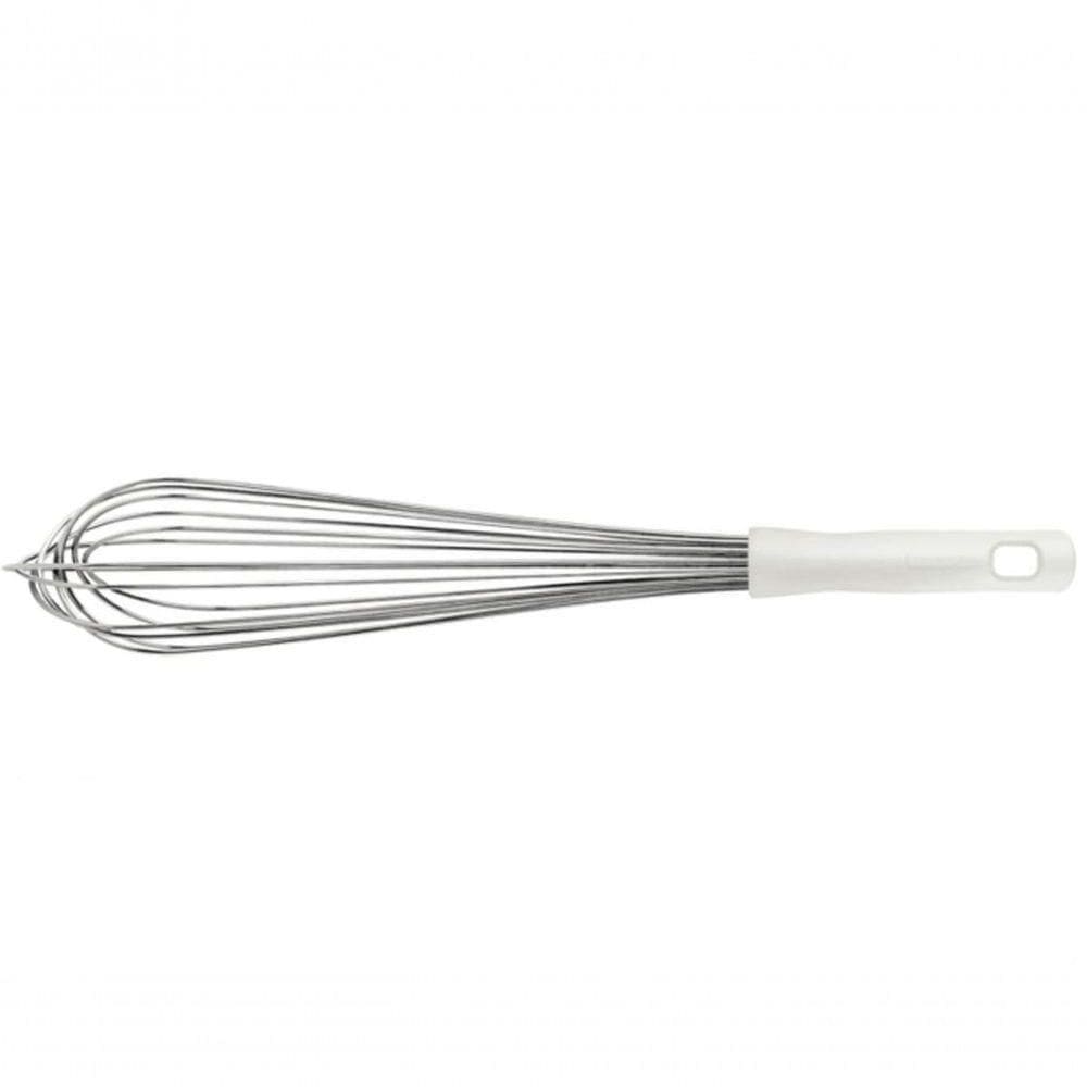 Batedor Manual Tramontina Em Aço Inox Com Cabo Em Polipropileno Branco 45 Cm