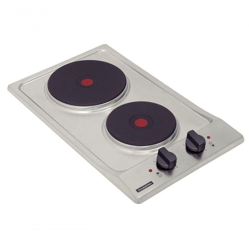 Cooktop Elétrico Tramontina Dominó 2er 30 Aço Inox 220 V