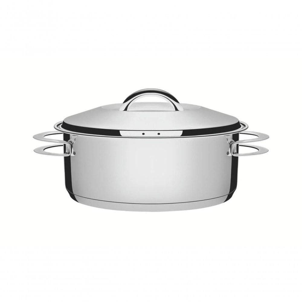 Caçarola Rasa Tramontina Solar 24cm Em Aço Inox