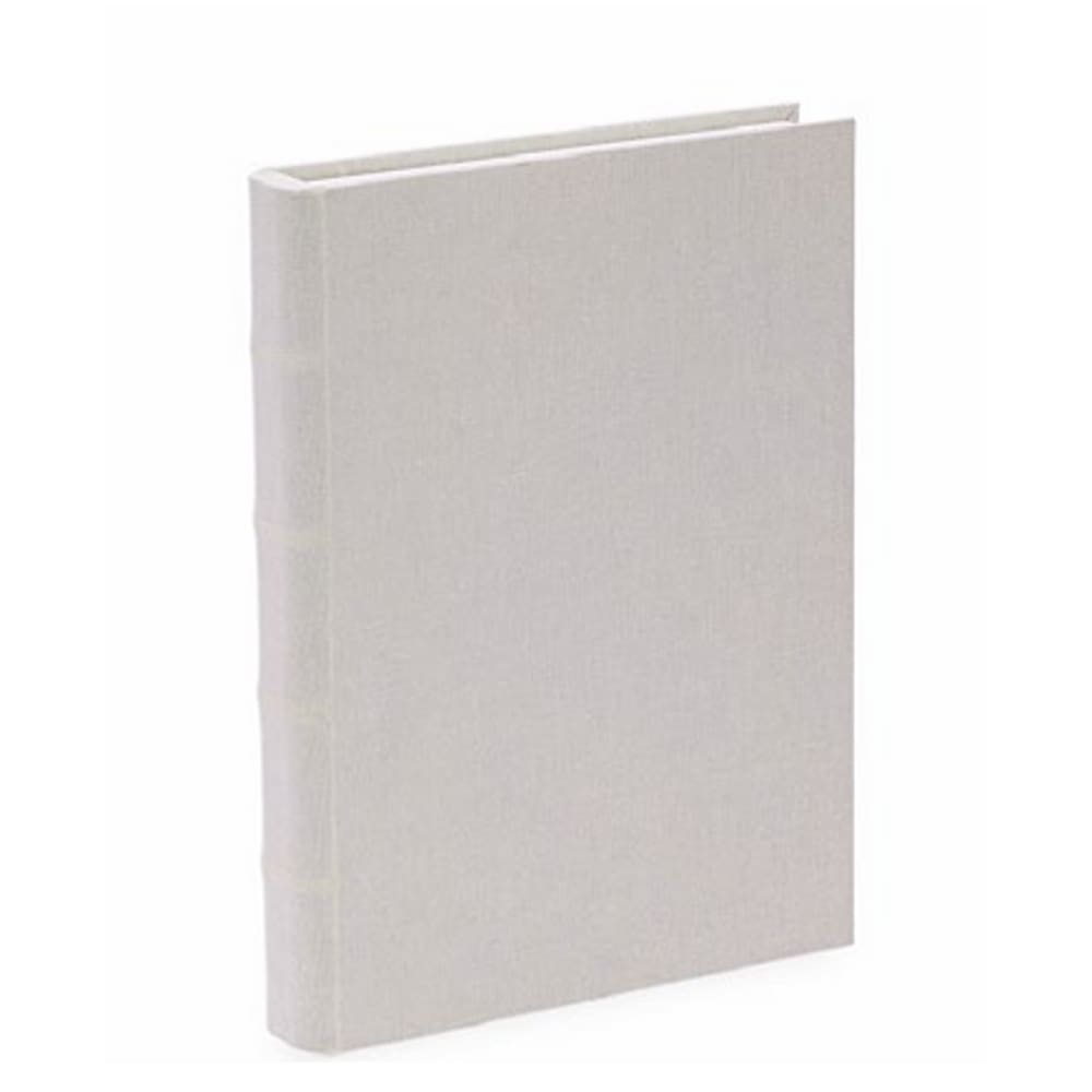 LIVRO-CAIXA MDF COM REVESTIMENTO EM PU OFF WHITE MART 32cm