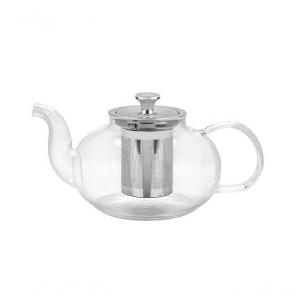 Bule Para Chá Tramontina Em Vidro E Aço Inox Com Infusor 1 L