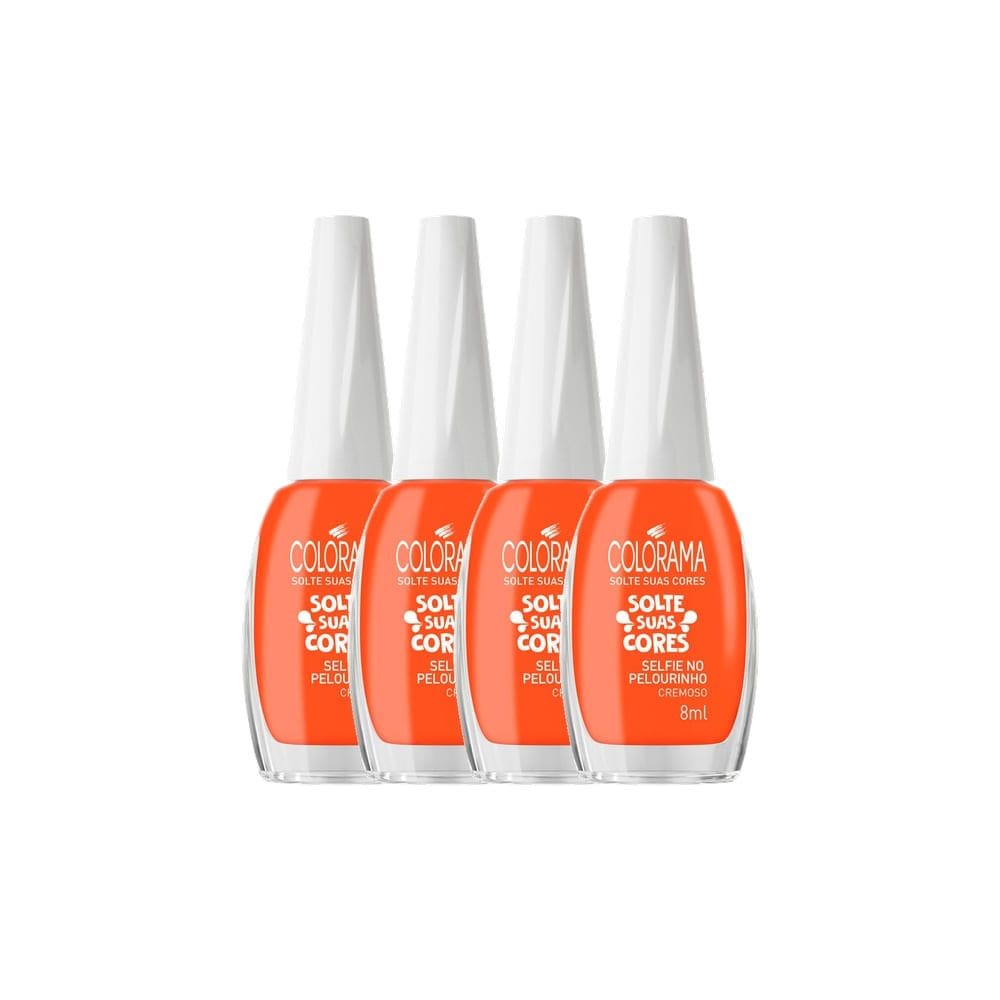 Kit 4 Esmalte Colorama Solte Suas Cores Cor Selfie no Pelourinnho Cremoso 8ml