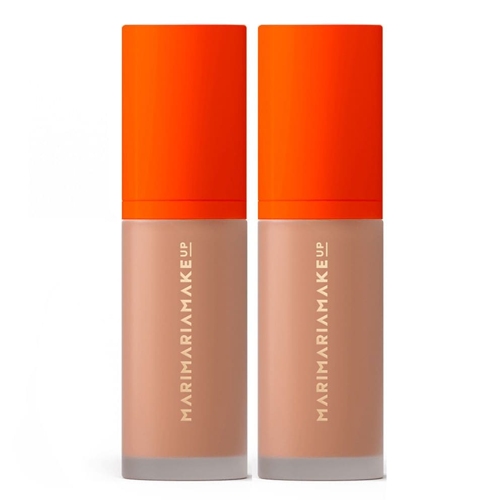 Kit 2 Base e Corretivo Matte Mari Maria Velvet Skin Cor Amendoa 25g