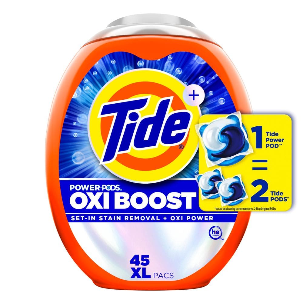 Cápsulas de detergente para roupa Tide Oxi Boost Power 45 unidades