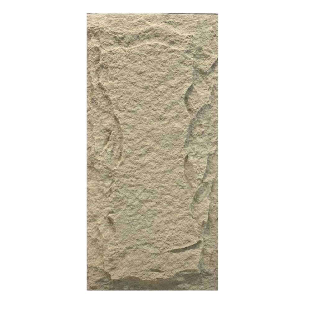 Revestimento de Parede Pedra Leve Decorativa 3d 120cm X 60cm X 5cm Marfim