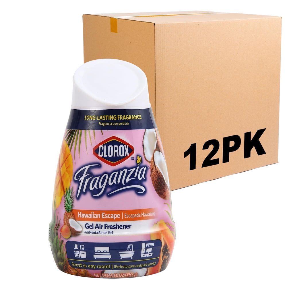 Purificador de ar em gel Clorox Fraganzia Hawaiian Escape 180 ml, 12 unidades