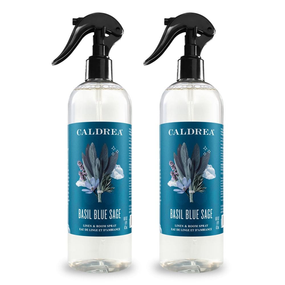 Purificador de ar em spray para roupa de cama e quarto Caldrea Basil Blue Sage
