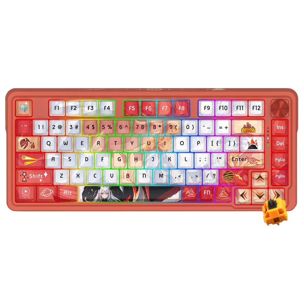 Teclado Gamer Redragon Ucal Pro K673AK RGB Layout 75% Sem Fi