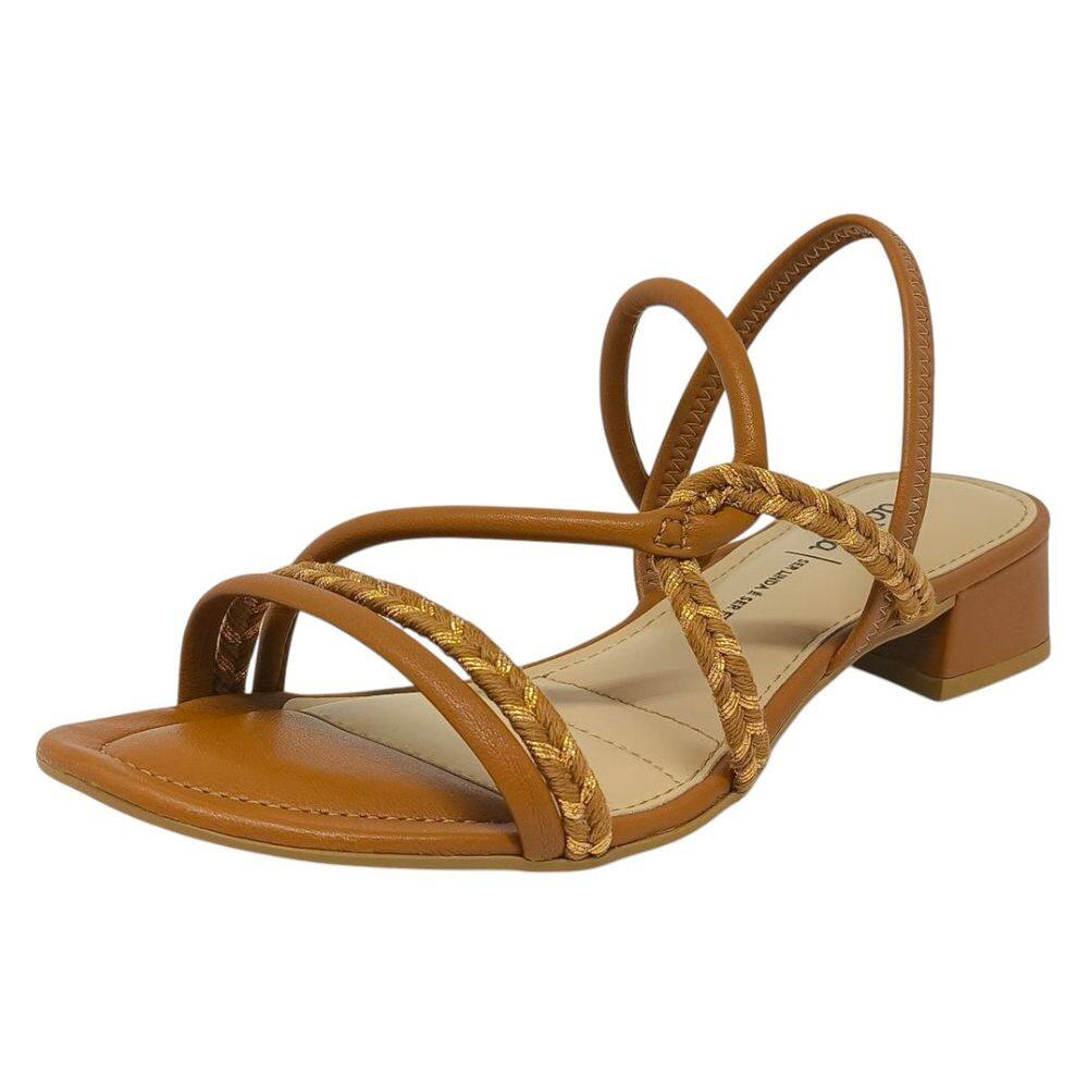 Sandalia Feminina Salto Baixo Trançada Facil Calce Dakota