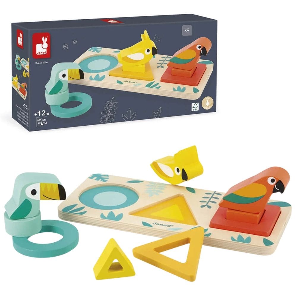 Minhas Primeiras Formas Tropik Brinquedo De Madeira Para Bebês - Janod
