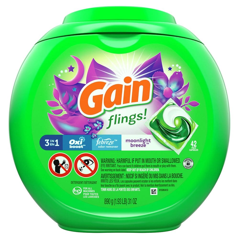 Pacotes de detergente para roupa Ganhe aventuras! Número de 42 unidades de Moonlight Breeze