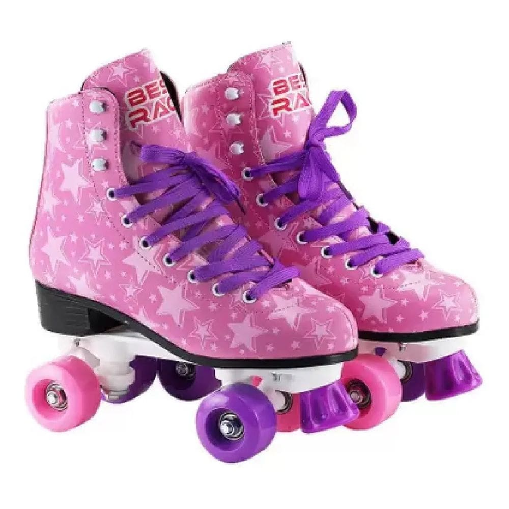 Patins Retro Best Race Freio Frontal 37 A 38 Rosa R2947