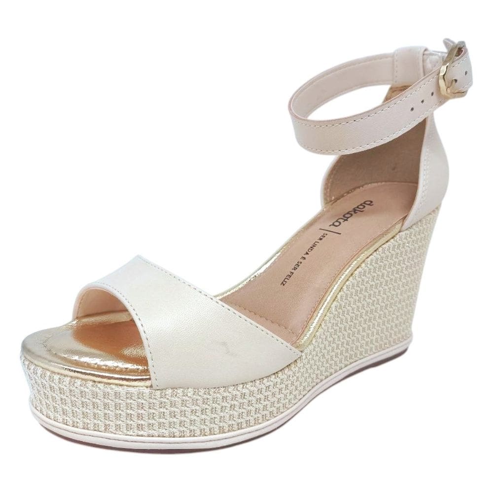 Sandalia Anabela Alta Moderno Versátil e Prático Dakota