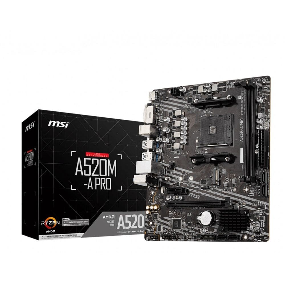 Placa Mãe MSI A520M-A Pro 2XDDR4 Socket AMD AM4 Chipset a520