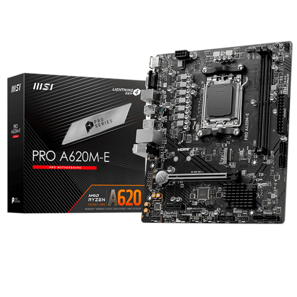 Placa Mãe MSI A620M-E Pro DDR5 Socket AMD AM5 Chipset A620