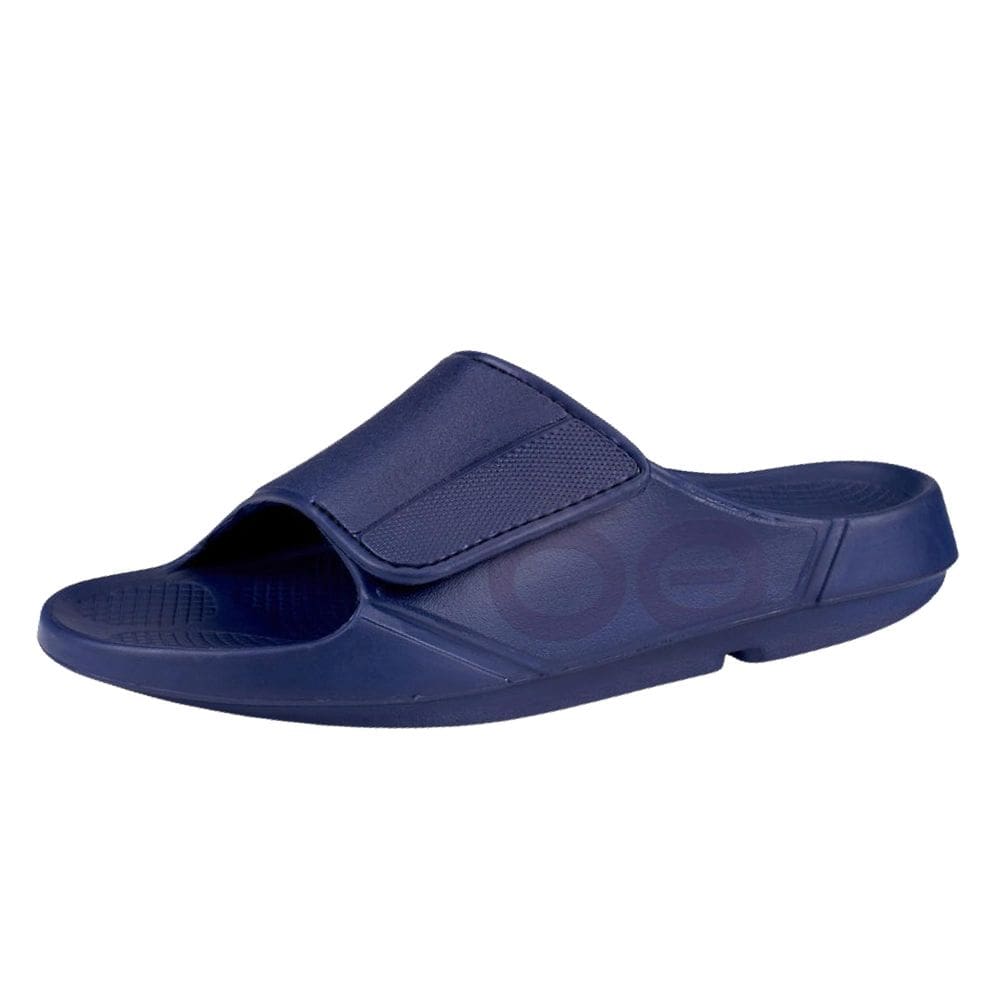 Sandália de recuperação OOFOS OOAhh Sport Flex Navy feminina 7 masculina 5