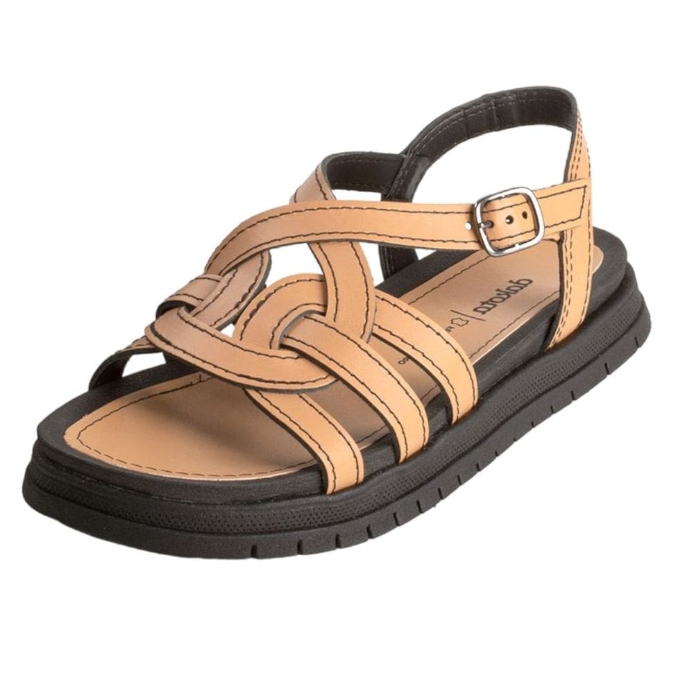 Sandalia Feminina Dakota Flat em Couro Y6732