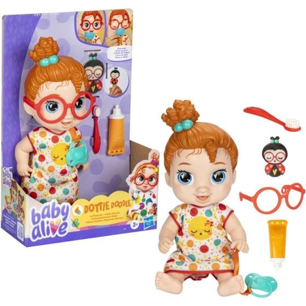 Baby Alive Pequenos Sonhos Dottie Doodle Ruiva Hasbro F9965