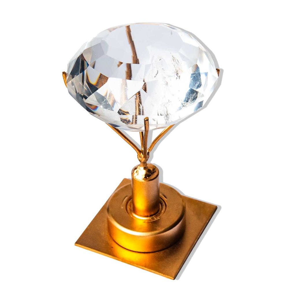 Diamante de Cristal Gigante Lapidação Brilhante 280g 70mm