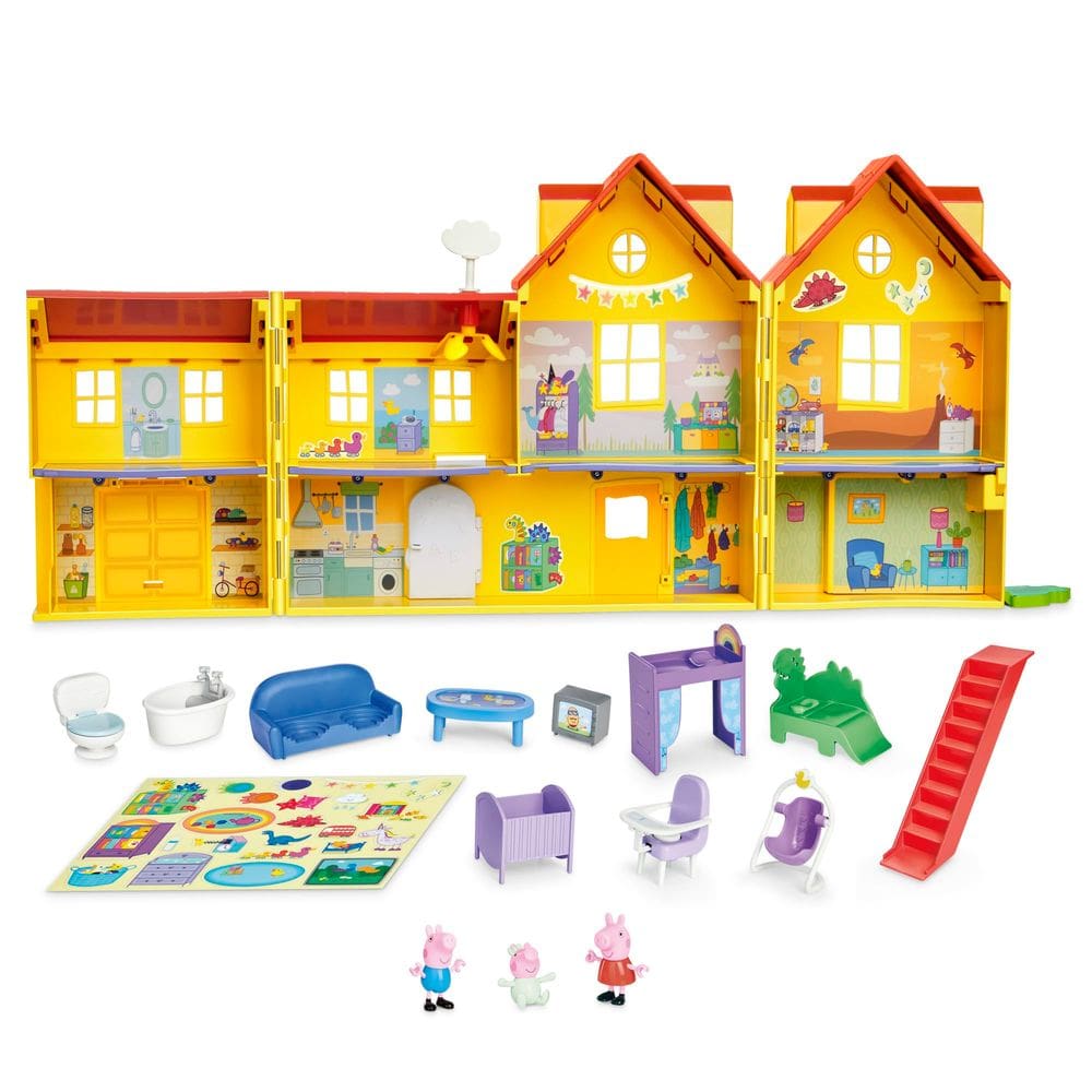 Conjunto de brinquedos Peppa Pig A grande casa da família Peppa com 3 figuras 2025