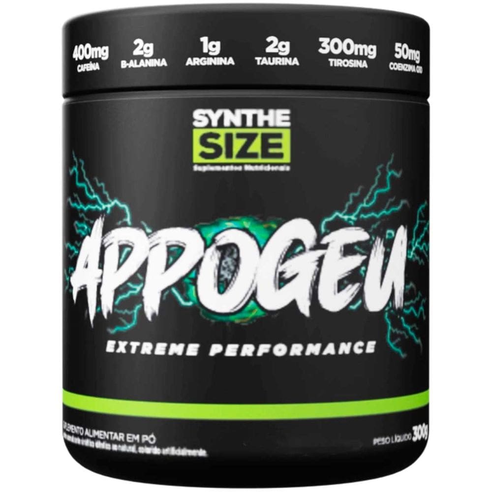 Pré Treino Appogeu Sabor Maçã Verde Pote 300g Synthesize