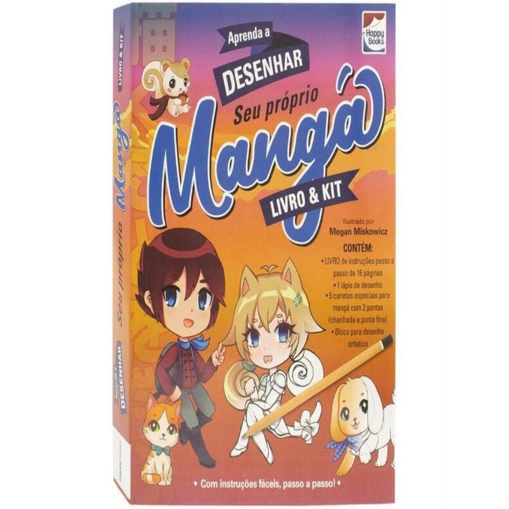 Livro & Kit - Aprenda A Desenhar Manga